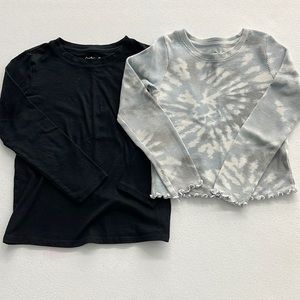 Lot of (2) Long Sleeved Tee and Cropped Waffle - Child’s size 6/7